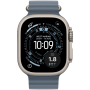Apple Watch Ultra 3 GPS + Cellular 49mm Natural Titanium Case with Anchor Blue Ocean Band, Model A3281